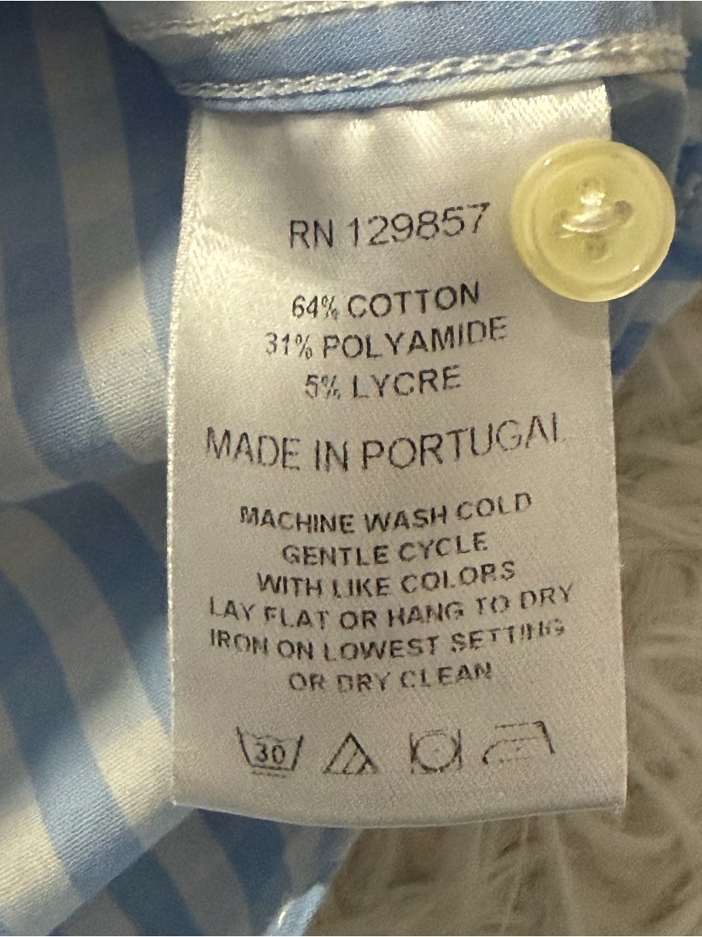 The Shirt Womens Blue Gingham Button Up Shirt Size Medium Preppy Office Casual - Picture 7 of 8